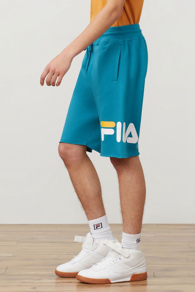 Fila Shorts George Mens Blue - India CAD-681349